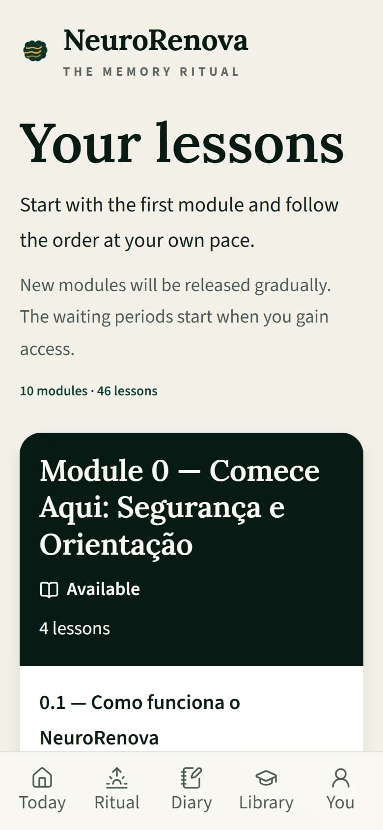 Library — The modules, in the order they open.