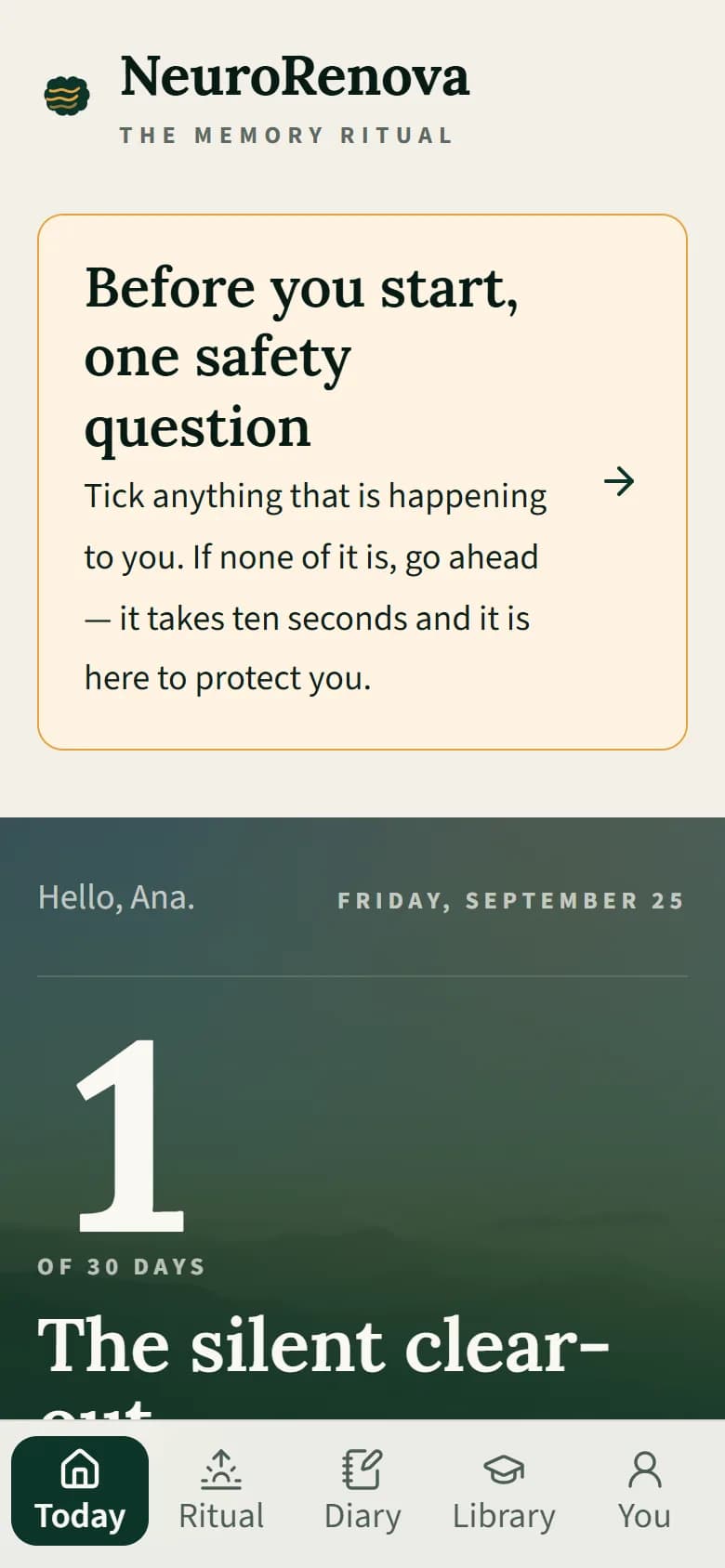 Today — The day of the protocol and what to do now.